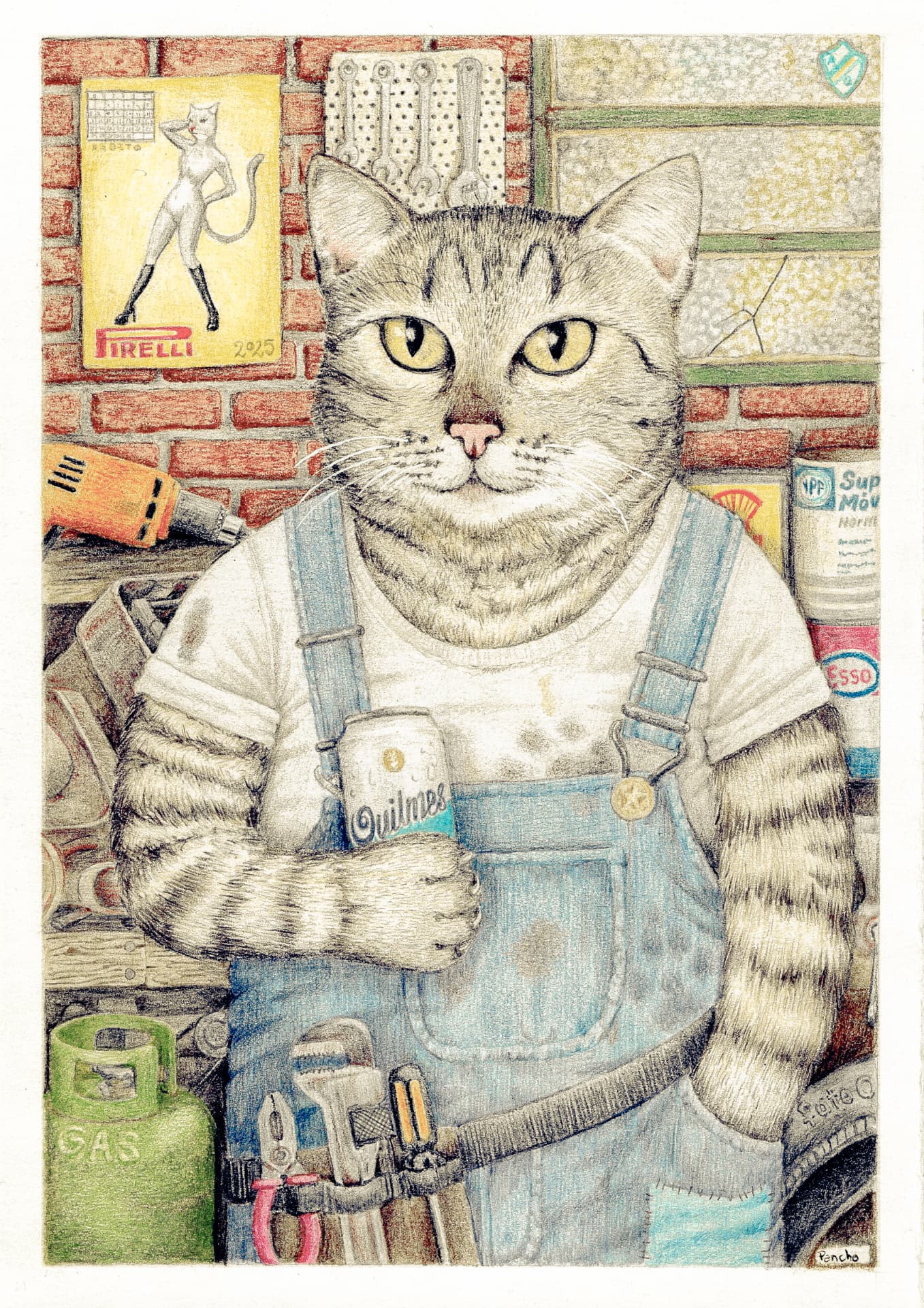 Reynoso — Lápiz de color sobre papel – 29,7x42cm – 2025